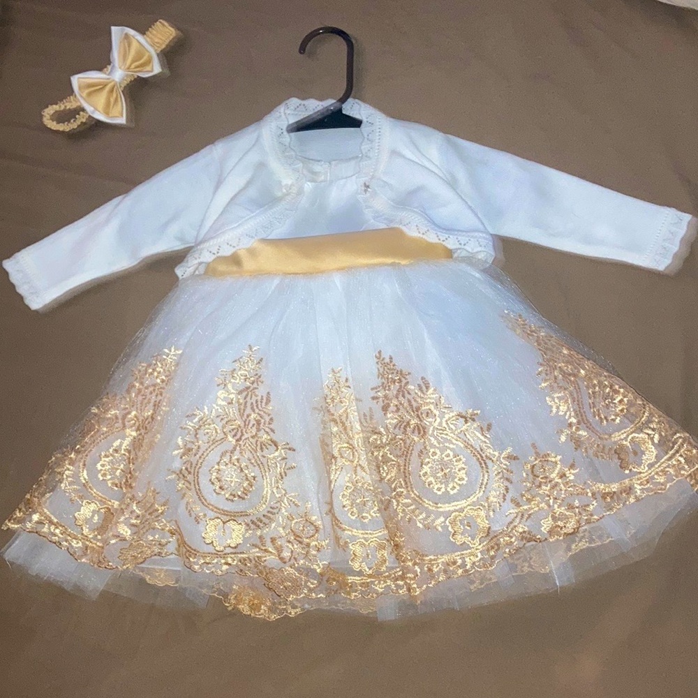 Baby Dress with Cardigan